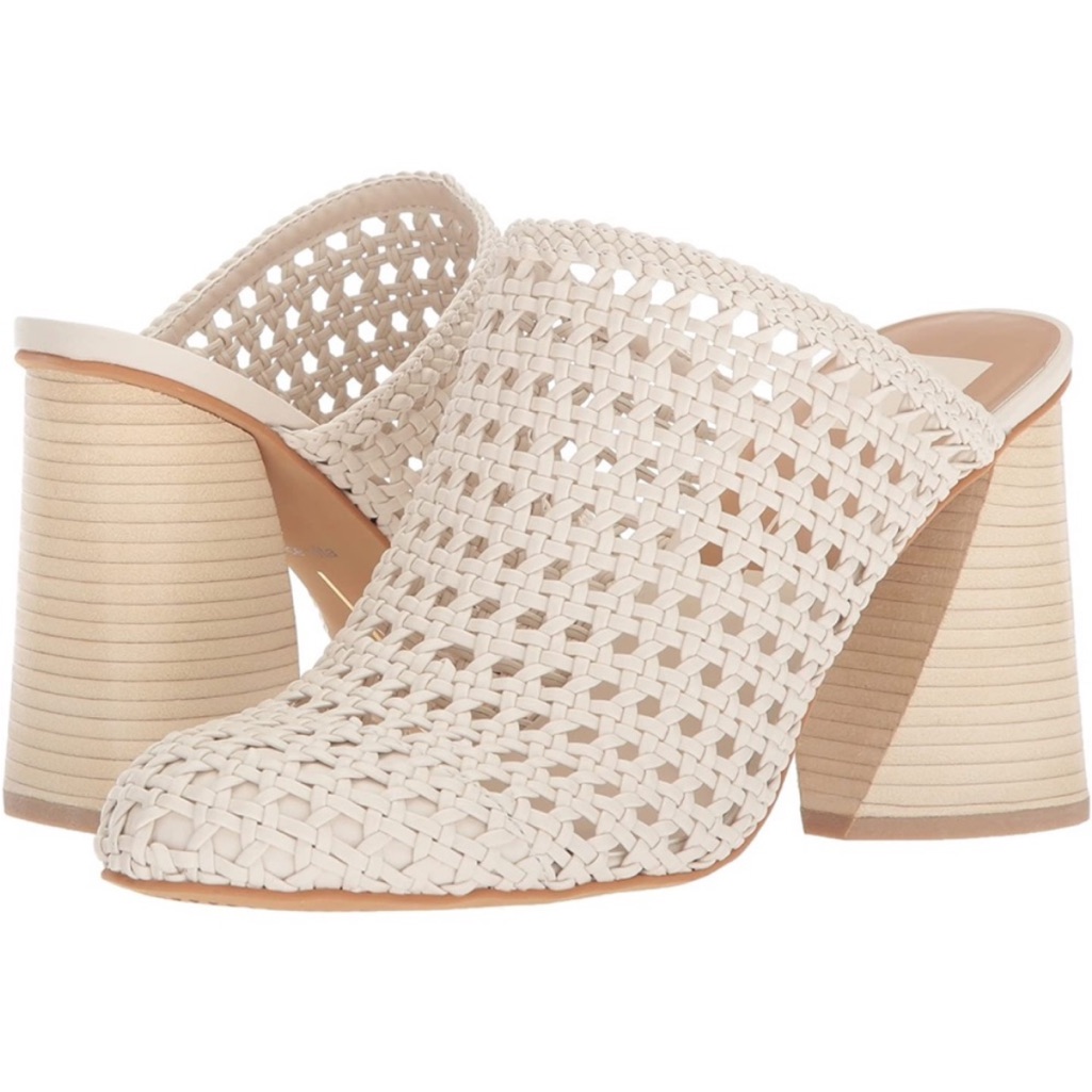 Dolce Vita Women's Boston Woven Block Heel Pumps Size 10